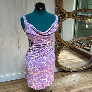 Diane Von Furstenberg y2k lavender party dress